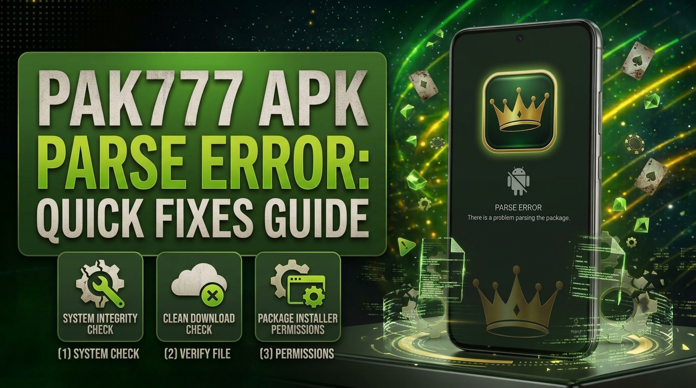 PAK777 APK download - Apk777 Apk Parse Error